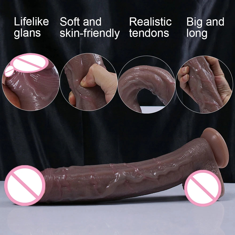 Desire Station Super Long Realistic Dildo Soft Big Penis Silicone No Vibrators