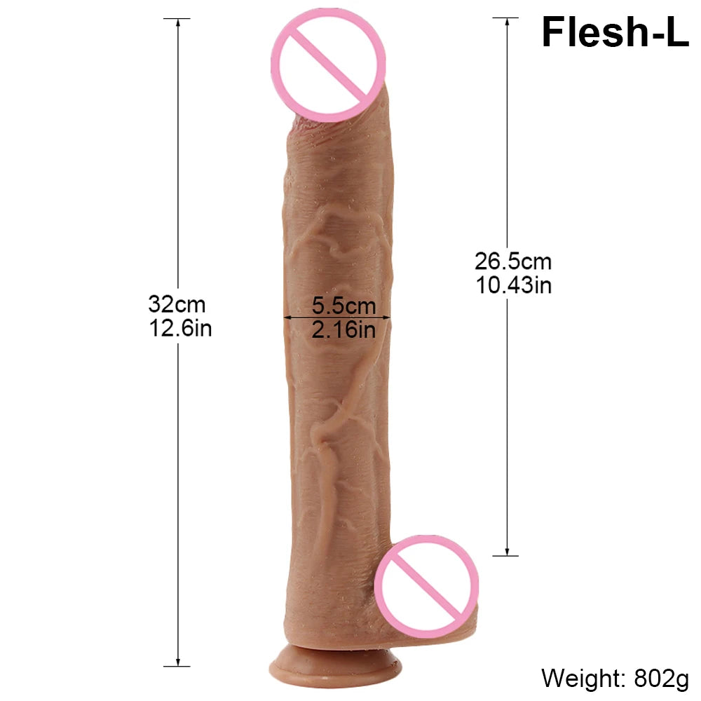 Desire Station Super Long Realistic Dildo Soft Big Penis Silicone No Vibrators