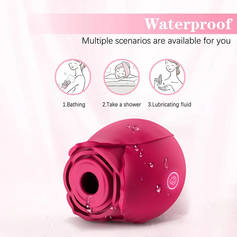 Desire Station Powerful Sucking Rose Vibrator Toy for Women