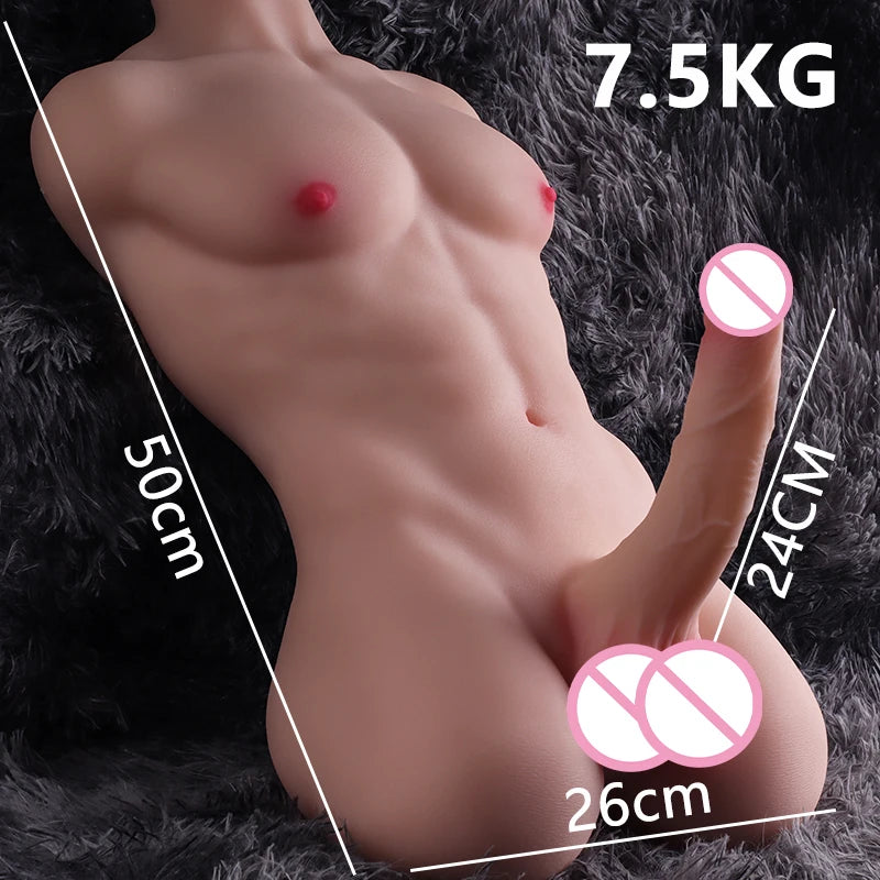 Desire Station Sex Doll Realistic Dildo Vagina Anus Torso Big Dildo Sex Dolls for Men Pussy Ass Male