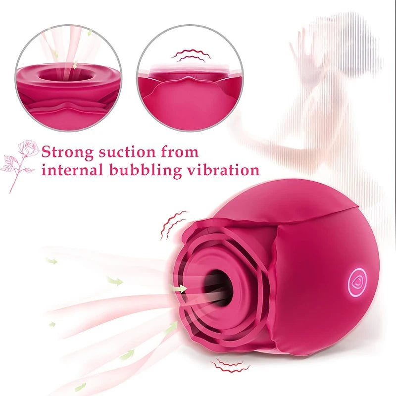 Desire Station Powerful Sucking Rose Vibrator Toy for Women