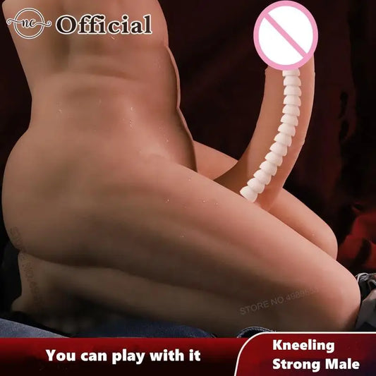 Desire Station Realistic Doll Dildo Male 3D Torso Long Penis Half Body Sex Doll with Big Dildo Sexy Toys