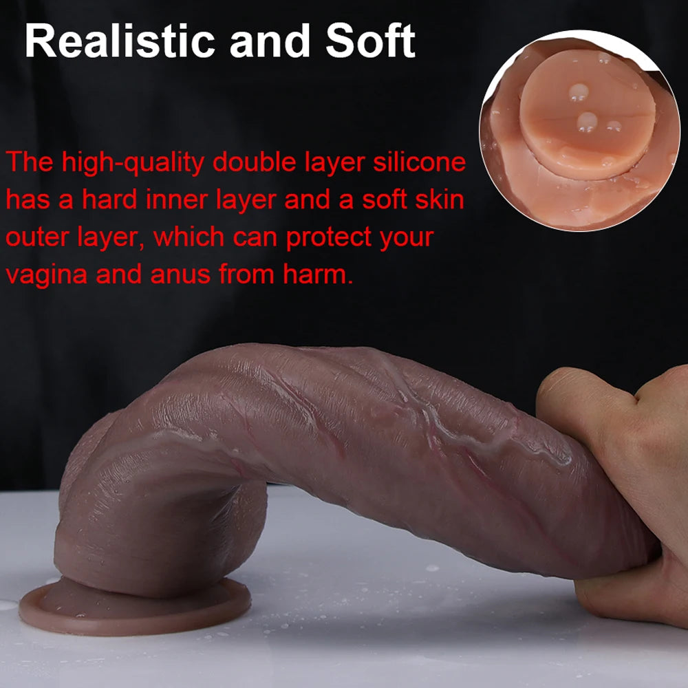 Desire Station Super Long Realistic Dildo Soft Big Penis Silicone No Vibrators