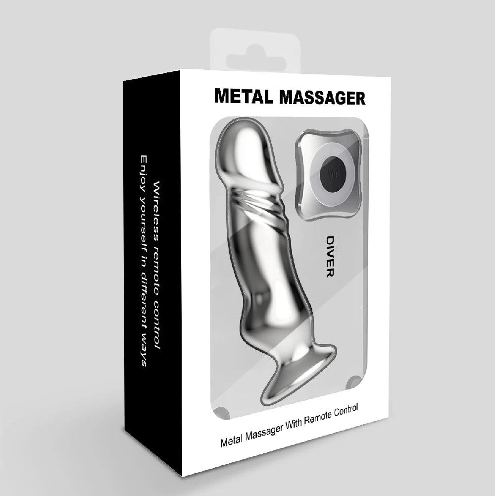 Desire Station 10 Modes Vibrating Metal Anal Plug Stainless Steel Butt