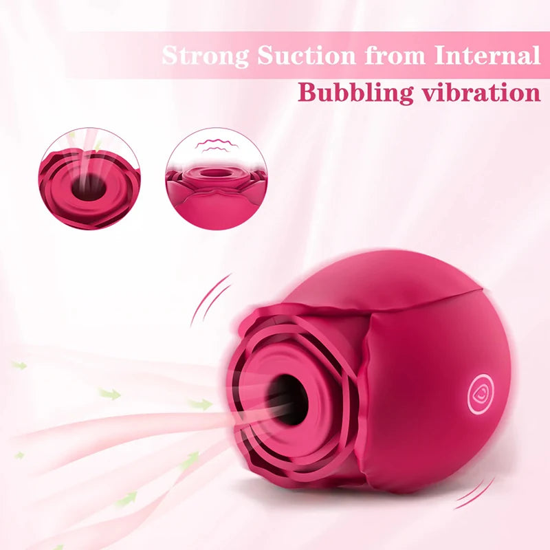 Desire Station Powerful Sucking Rose Vibrator Toy for Women