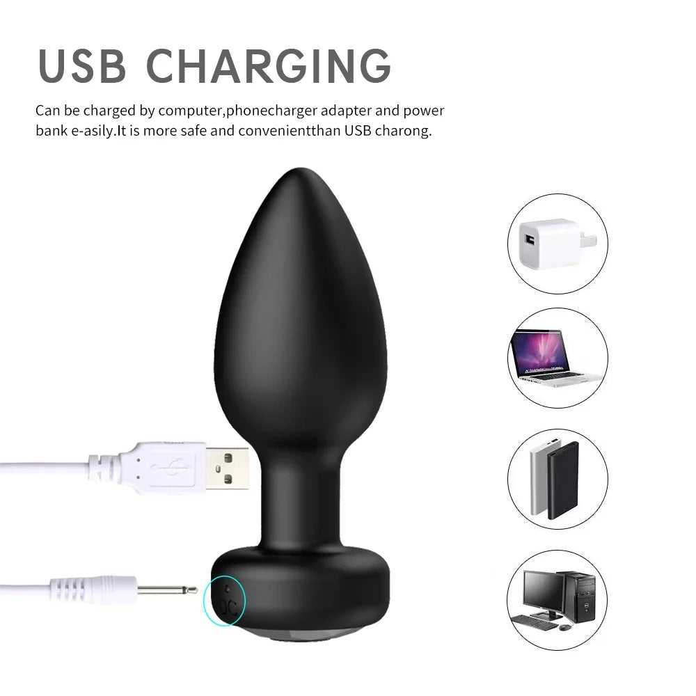 Desire Station Luxury Anal Plug Vibrator 10 Speeds Butt Plug