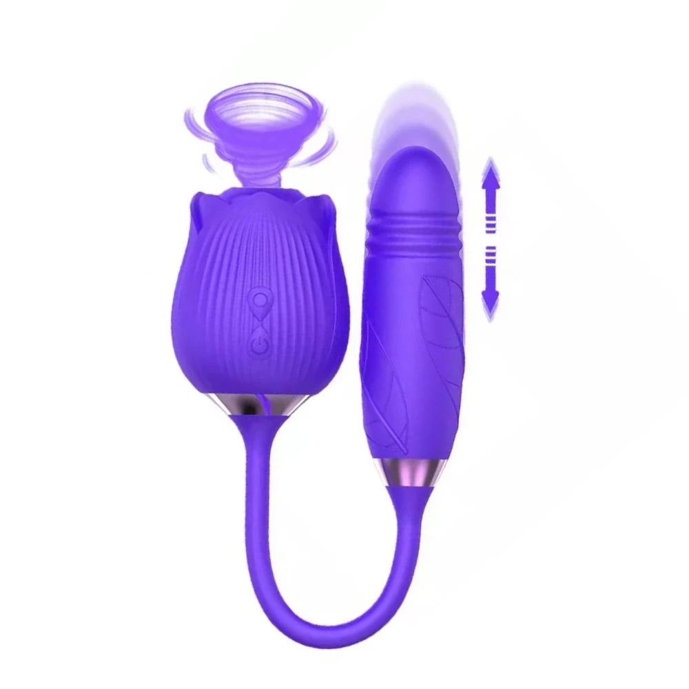 Desire Station Rose Vibator Toy No Sound Adult Sucking Rose Vibrators Vaginal