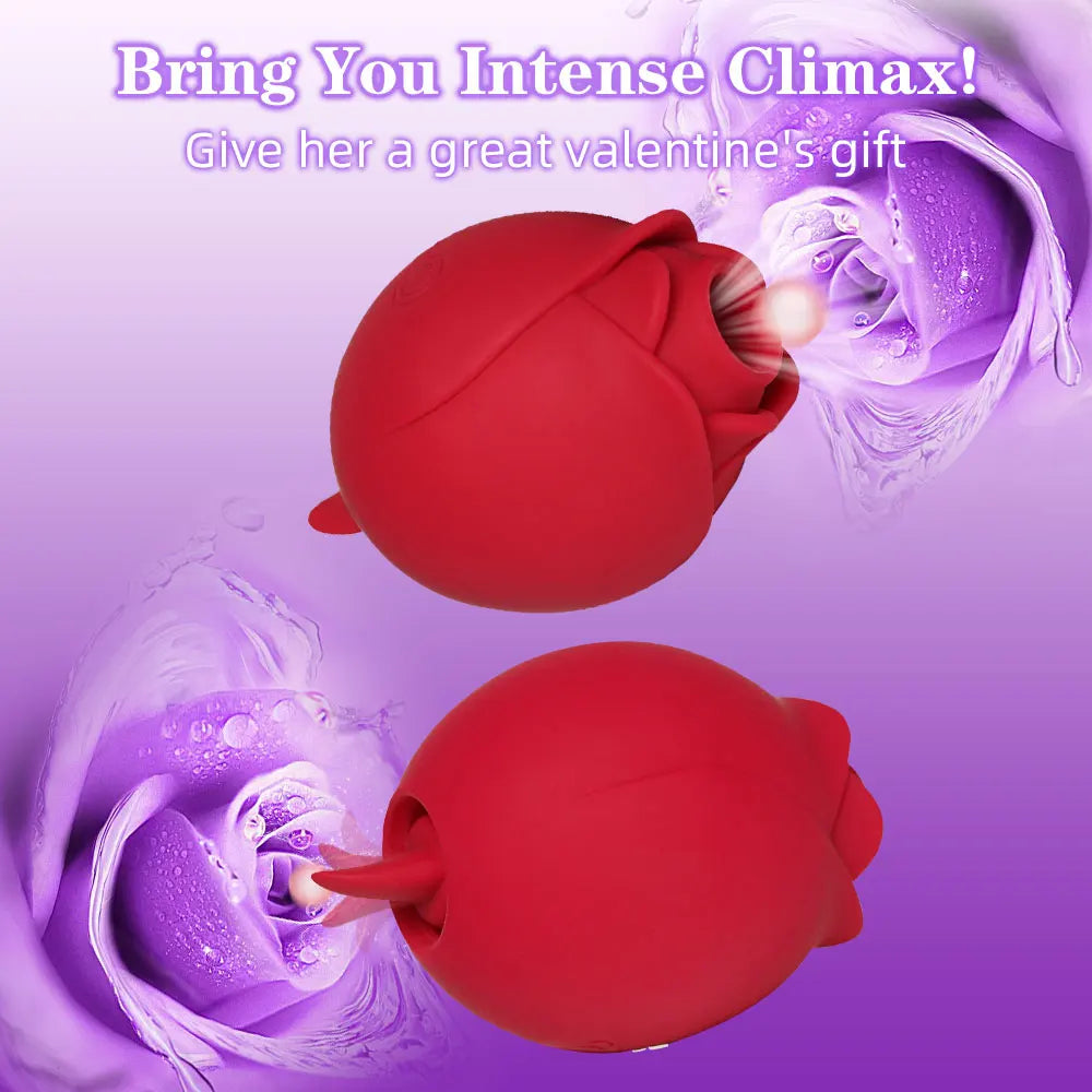 Desire Station Luxury Sucking Rose-Tongue Licking Vibrator for Women