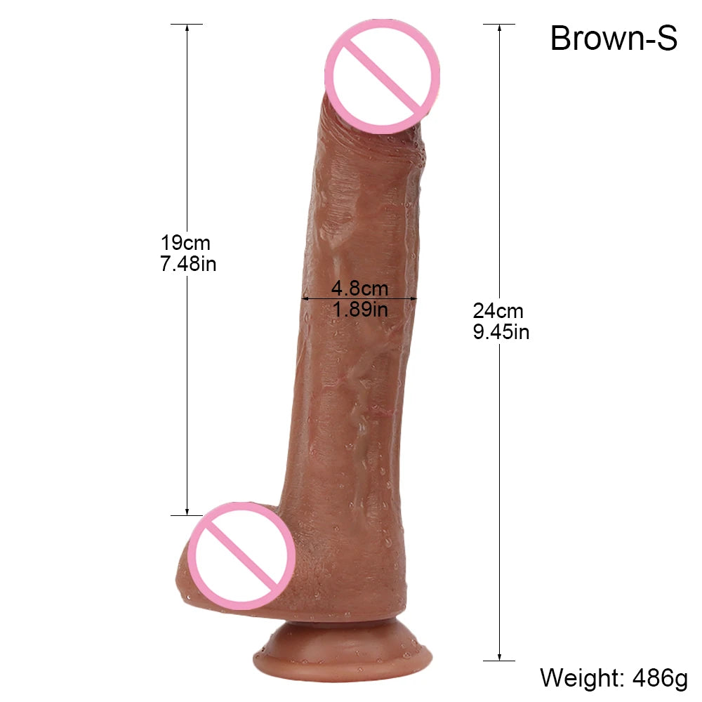 Desire Station Super Long Realistic Dildo Soft Big Penis Silicone No Vibrators